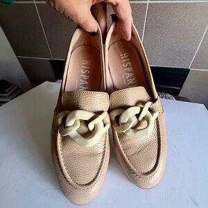 Hispanitas Kate Light Taupe Women's Loafer Size 9